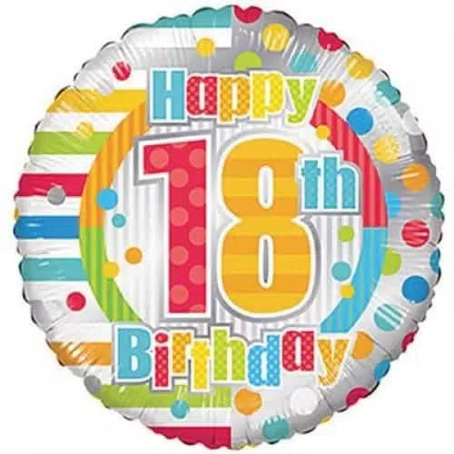 Happy 18th Birthday Dots & Lines 18″/46cm
